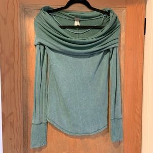 We The Free | Drape Front Long Sleeve Tee | S